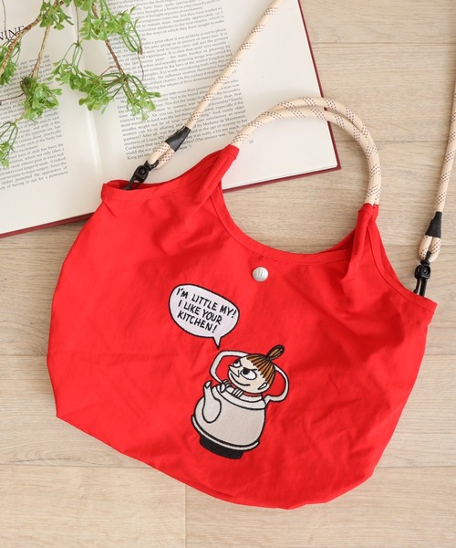 MOOMIN(ムーミン)の「MOOMIN 刺繍デザインナイロン2WAYハンドバッグ(ハンドバッグ・レディース・ネイビー/ブルー系その他/ベージュ/ホワイト系その他/レッド/グレー系その他/カーキ系・FREE)」の7枚目の写真