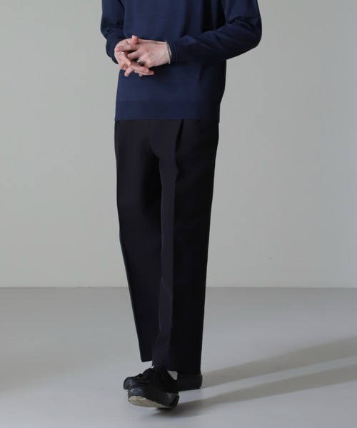 NANO universe（ナノユニバース）の「コットンダブルクロステーパークロップドパンツ（その他パンツ・メンズ・ベージュ/ネイビー・L/S/M）」の14枚目の写真