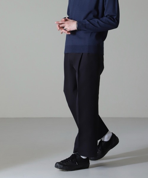 NANO universe（ナノユニバース）の「コットンダブルクロステーパークロップドパンツ（その他パンツ・メンズ・ベージュ/ネイビー・L/S/M）」の15枚目の写真