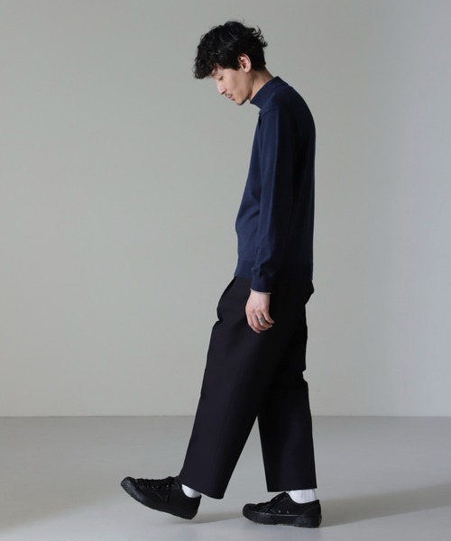 NANO universe（ナノユニバース）の「コットンダブルクロステーパークロップドパンツ（その他パンツ・メンズ・ベージュ/ネイビー・L/S/M）」の12枚目の写真