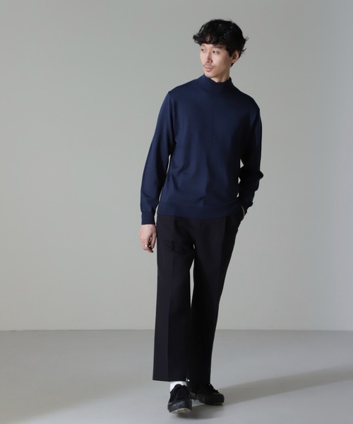 NANO universe（ナノユニバース）の「コットンダブルクロステーパークロップドパンツ（その他パンツ・メンズ・ベージュ/ネイビー・L/S/M）」の10枚目の写真