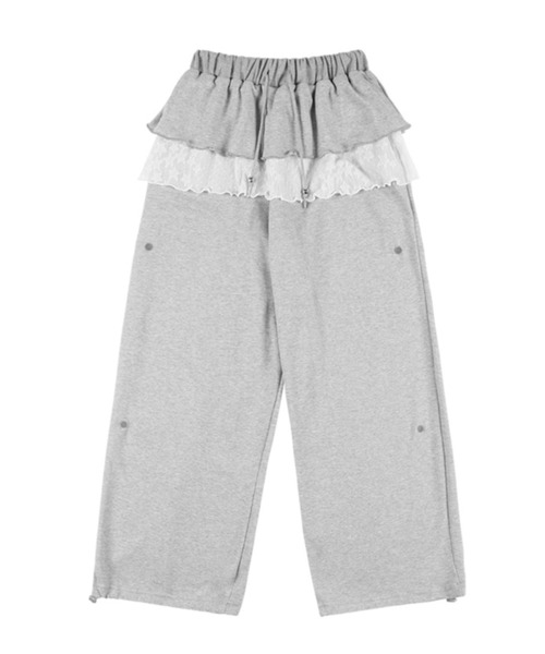 パンツ FANCY CLUB FRILL LACE BUTTON SWEATPANTS 5BMM197 セール】【FANCY CLUB】FRILL LACE BUTTON SWEATPANTS