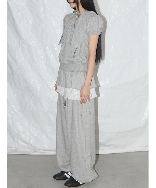 FANCY CLUB(ファンシークラブ)の「【FANCY CLUB】FRILL LACE BUTTON SWEATPANTS / 【ファンシークラブ】フリルレースレイヤードボタンスウェットパンツ(スウェットパンツ・レディース・杢グレー/ブラック・ONE SIZE)」の18枚目の写真