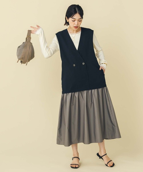 Gready Brilliant(グレディブリリアン)の「チュールクルーネックリブカットソー(Tシャツ/カットソー・レディース・トップグレー/アイボリー・FREE)」の16枚目の写真