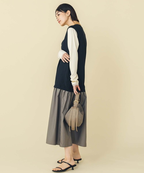 Gready Brilliant(グレディブリリアン)の「チュールクルーネックリブカットソー(Tシャツ/カットソー・レディース・トップグレー/アイボリー・FREE)」の17枚目の写真