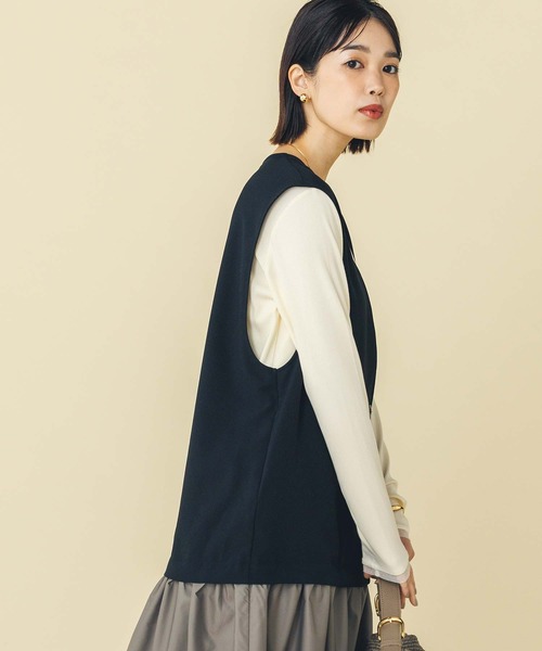Gready Brilliant(グレディブリリアン)の「チュールクルーネックリブカットソー(Tシャツ/カットソー・レディース・トップグレー/アイボリー・FREE)」の20枚目の写真