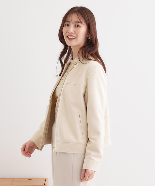 DRESKIP(ドレスキップ)の「【S-LL】大人上品な やわらかスエード調ブルゾン(ブルゾン・レディース・アイボリー/チャコールグレー/ナチュラル・01/02/03/04)」の14枚目の写真