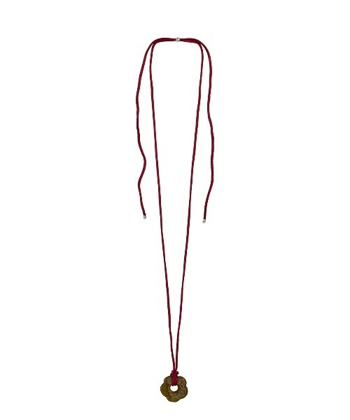 Ameri（アメリ）の「HAND CRAFT GLASS FLOWER NECKLACE（ネックレス・レディース・カーキ/ブラック/クリア/レッド・FREE）」の8枚目の写真