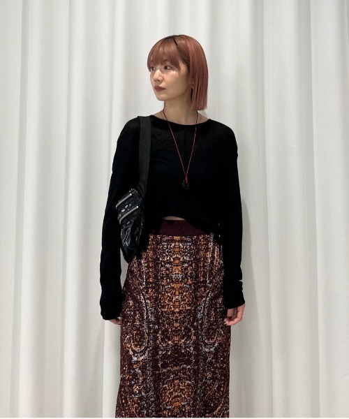 Ameri（アメリ）の「HAND CRAFT GLASS FLOWER NECKLACE（ネックレス・レディース・カーキ/ブラック/クリア/レッド・FREE）」の13枚目の写真