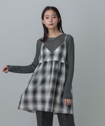 GLOBAL WORK | MATINEE LINE/チェックキャミチュニック/327167(キャミソール)