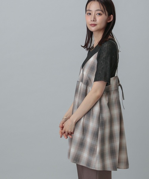 GLOBAL WORK（グローバルワーク）の「MATINEE LINE/チェックキャミチュニック/327167（キャミソール・レディース・ブラウン系その他/イエロー系その他/ブラック系その他・MEDIUM/LARGE）」の22枚目の写真