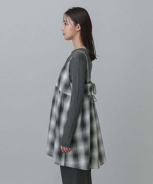 GLOBAL WORK（グローバルワーク）の「MATINEE LINE/チェックキャミチュニック/327167（キャミソール・レディース・ブラウン系その他/イエロー系その他/ブラック系その他・MEDIUM/LARGE）」の8枚目の写真