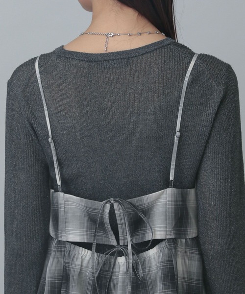 GLOBAL WORK（グローバルワーク）の「MATINEE LINE/チェックキャミチュニック/327167（キャミソール・レディース・ブラウン系その他/イエロー系その他/ブラック系その他・MEDIUM/LARGE）」の11枚目の写真