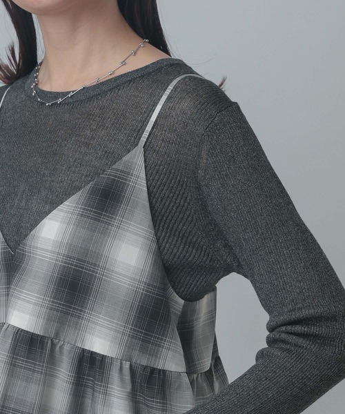 GLOBAL WORK（グローバルワーク）の「MATINEE LINE/チェックキャミチュニック/327167（キャミソール・レディース・ブラウン系その他/イエロー系その他/ブラック系その他・MEDIUM/LARGE）」の12枚目の写真