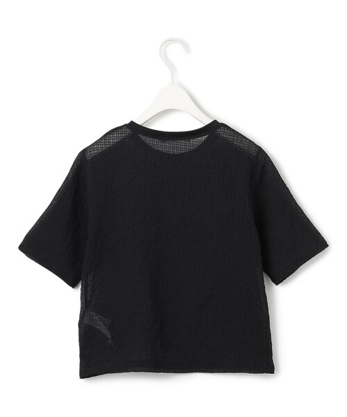 ICB(アイシービー)の「シャイニーサッカー クロップドトップス(Tシャツ/カットソー・レディース・アイボリー系/ブラック系・LARGE/X-LARGE)」の12枚目の写真