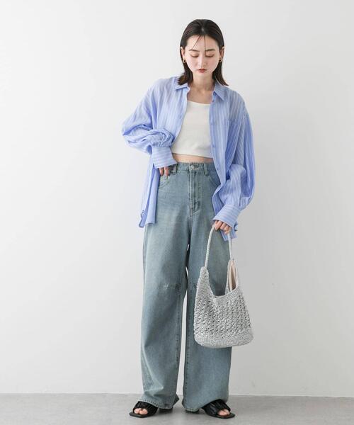 SENSE OF PLACE by URBAN RESEARCH(センスオブプレイスバイアーバンリサーチ)の「メタリックヤーンバッグ(ハンドバッグ・レディース・シルバー/チャコールグレー/その他1/レッド・ONE)」の11枚目の写真