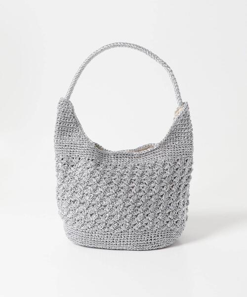 SENSE OF PLACE by URBAN RESEARCH(センスオブプレイスバイアーバンリサーチ)の「メタリックヤーンバッグ(ハンドバッグ・レディース・シルバー/チャコールグレー/その他1/レッド・ONE)」の12枚目の写真