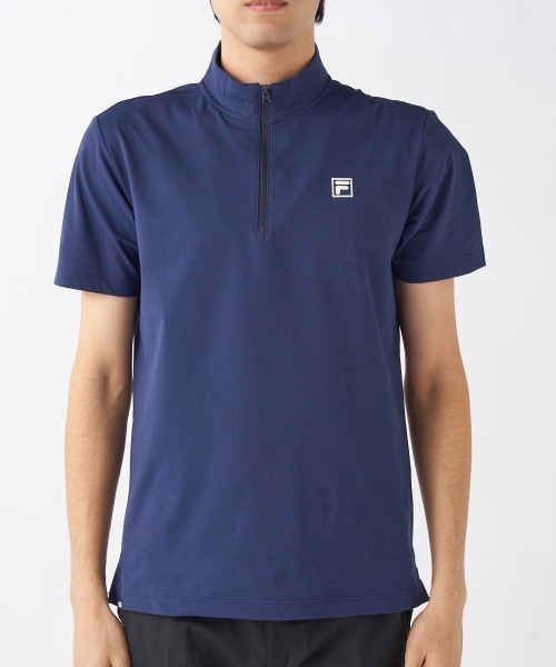 FILA GOLF（フィラゴルフ ）の「【FILA GOLF/フィラゴルフ】スタンドハーフジップ半袖シャツ　ゴルフ　おしゃれなギフトに最適！（シャツ/ブラウス・メンズ・ホワイト/ネイビー/ブラック・X-LARGE/MEDIUM/LARGE/XX-LARGE）」の13枚目の写真