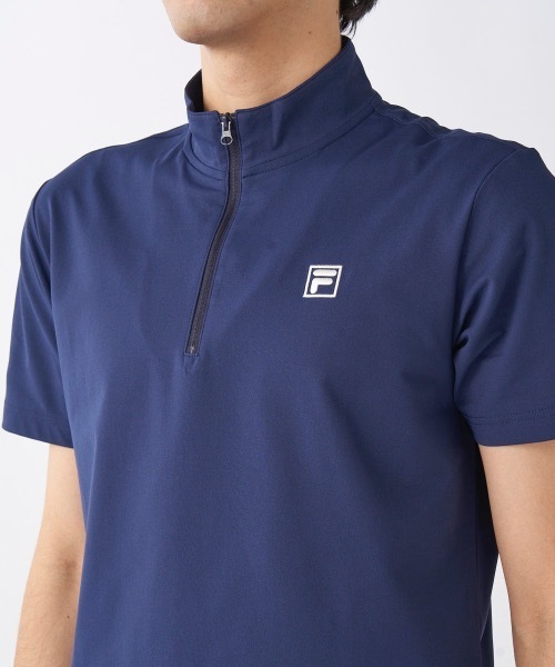 FILA GOLF（フィラゴルフ ）の「【FILA GOLF/フィラゴルフ】スタンドハーフジップ半袖シャツ　ゴルフ　おしゃれなギフトに最適！（シャツ/ブラウス・メンズ・ホワイト/ネイビー/ブラック・X-LARGE/MEDIUM/LARGE/XX-LARGE）」の16枚目の写真