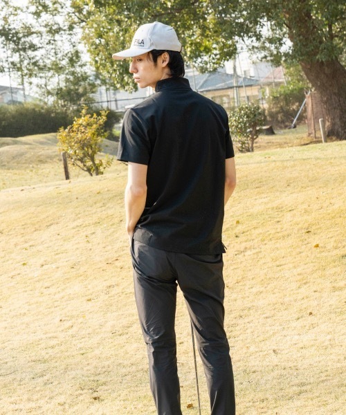 FILA GOLF（フィラゴルフ ）の「【FILA GOLF/フィラゴルフ】スタンドハーフジップ半袖シャツ　ゴルフ　おしゃれなギフトに最適！（シャツ/ブラウス・メンズ・ホワイト/ネイビー/ブラック・X-LARGE/MEDIUM/LARGE/XX-LARGE）」の9枚目の写真