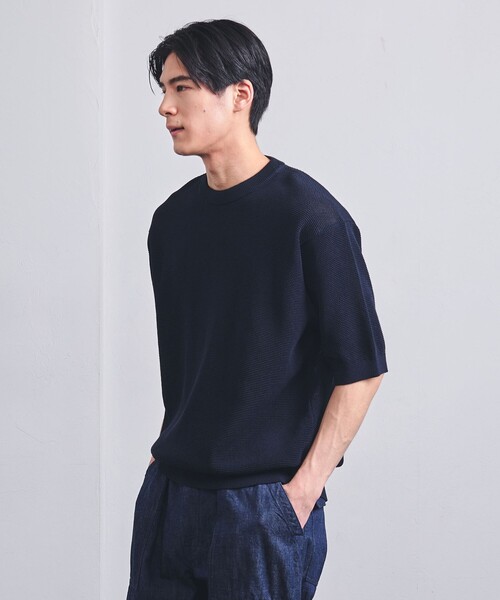 UNITED ARROWS（ユナイテッドアローズ）の「コットン バーズアイ クルーネックニット（ニット/セーター・メンズ・オレンジ系その他/ホワイト/ダークグレー/ネイビー・S/M/L/XL）」の11枚目の写真
