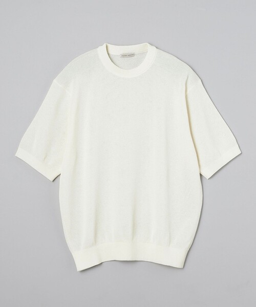 UNITED ARROWS（ユナイテッドアローズ）の「コットン バーズアイ クルーネックニット（ニット/セーター・メンズ・オレンジ系その他/ホワイト/ダークグレー/ネイビー・S/M/L/XL）」の17枚目の写真