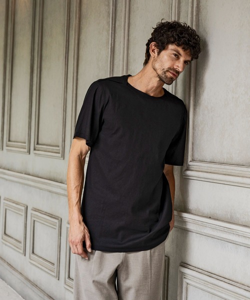 C DIEM(カルペディエム)の「C DIEM(カルペディエム)ラウンドカットネックTシャツ 半袖Tシャツ (速乾性 / 通気性)(Tシャツ/カットソー・メンズ・ブラック/チャコールグレー/ホワイト・S/M/L/XL)」の22枚目の写真