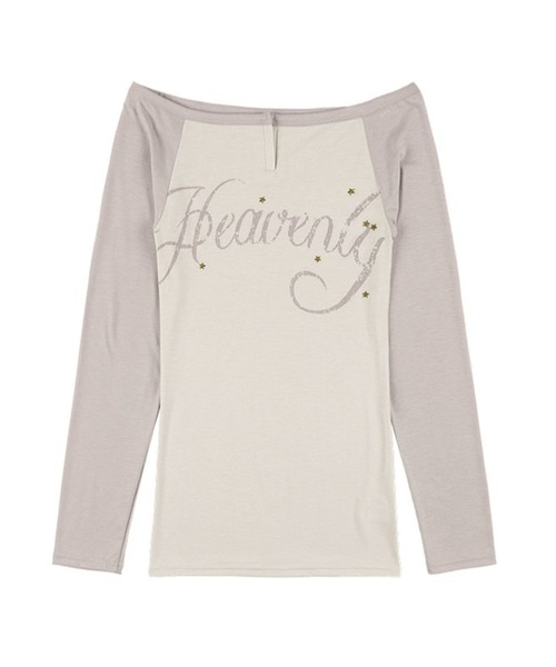 FANCY CLUB(ファンシークラブ)の「FANCY CLUB/オフショルダーロングスリーブ(Tシャツ/カットソー・レディース・ベージュ/チャコール・FREE)」の16枚目の写真