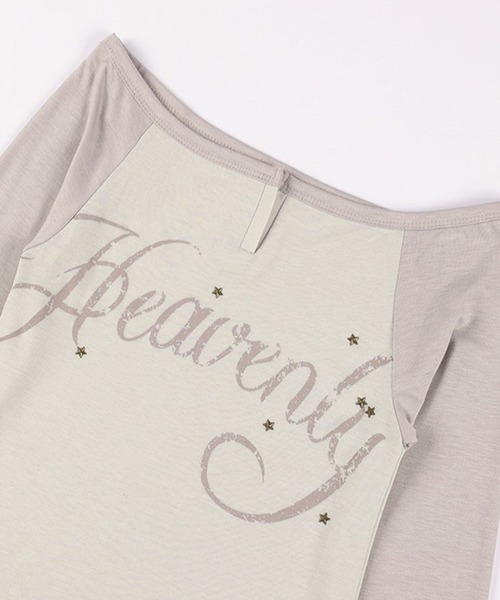 FANCY CLUB(ファンシークラブ)の「FANCY CLUB/オフショルダーロングスリーブ(Tシャツ/カットソー・レディース・ベージュ/チャコール・FREE)」の18枚目の写真