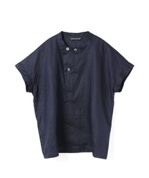 mizuiro ind リネンスタンドカラーシャツ