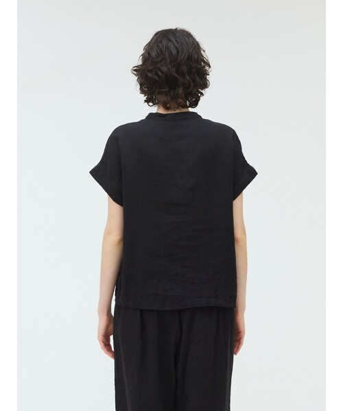 セール】mizuiro ind リネンスタンドカラーシャツ（シャツ/ブラウス