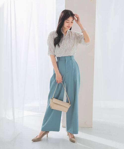 URBAN RESEARCH ROSSO WOMEN（アーバンリサーチ　ロッソ）の「ウォッシャブルドットブラウス（シャツ/ブラウス・レディース・ブラック/オフホワイト/ブルー系その他・FREE）」の5枚目の写真