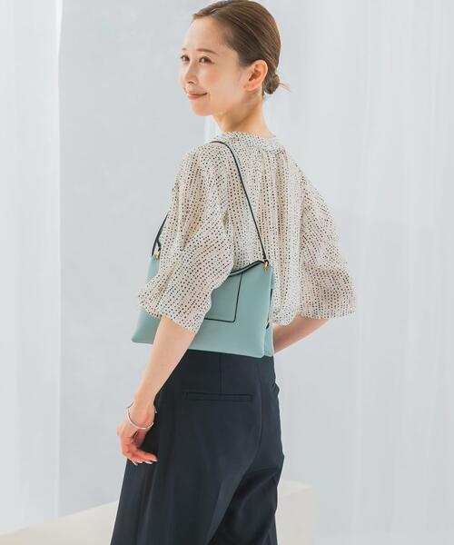 URBAN RESEARCH ROSSO WOMEN（アーバンリサーチ　ロッソ）の「ウォッシャブルドットブラウス（シャツ/ブラウス・レディース・ブラック/オフホワイト/ブルー系その他・FREE）」の8枚目の写真