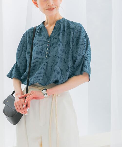 セール】ウォッシャブルドットブラウス（シャツ/ブラウス）｜URBAN