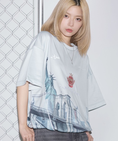 MSG（エムエスジー）の「オーバーサイズドローコードハーフスリーブゲームスウェット Tシャツ【UNISEX】（Tシャツ/カットソー・メンズ・ホワイト/ピンク/ブラック系/ブラック/ワイン/アッシュ/レオパード/リアルツリーカモ/その他・S/M/L/XL）」の7枚目の写真