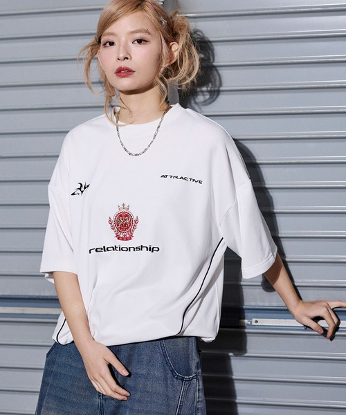 MSG（エムエスジー）の「オーバーサイズドローコードハーフスリーブゲームスウェット Tシャツ【UNISEX】（Tシャツ/カットソー・メンズ・ホワイト/ピンク/ブラック系/ブラック/ワイン/アッシュ/レオパード/リアルツリーカモ/その他・S/M/L/XL）」の14枚目の写真