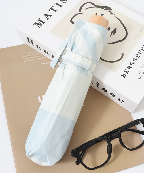 FUNALIVE（ファンアライブ）の「柄×柄晴雨兼用折りたたみ日傘（折りたたみ傘・メンズ・グリーン系/ブラック系1/オレンジ/ブラック系/ブルー系/グリーン系1/ブルー/ホワイト系3/ブラック系2/アイボリー/ライトブルー/ブラック/ホワイト系/ホワイト系1/ホワイト系2/ホワイト系4/ブラック系3/ホワイト系6/ネイビー/ホワイト系5/ブラック系4/グレー/サックスブルー/ブラック系5・F）」の9枚目の写真