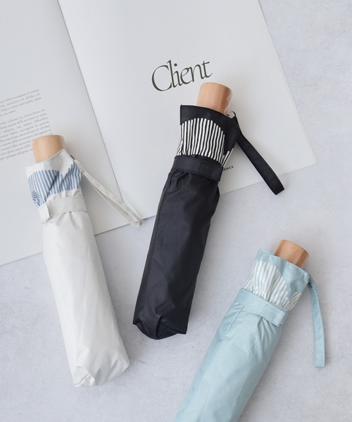 FUNALIVE（ファンアライブ）の「柄×柄晴雨兼用折りたたみ日傘（折りたたみ傘・メンズ・グリーン系/ブラック系1/オレンジ/ブラック系/ブルー系/グリーン系1/ブルー/ホワイト系3/ブラック系2/アイボリー/ライトブルー/ブラック/ホワイト系/ホワイト系1/ホワイト系2/ホワイト系4/ブラック系3/ホワイト系6/ネイビー/ホワイト系5/ブラック系4/グレー/サックスブルー/ブラック系5・F）」の10枚目の写真