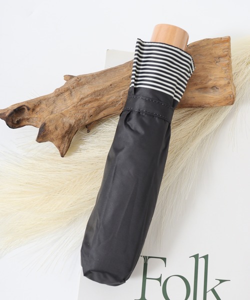 FUNALIVE（ファンアライブ）の「柄×柄晴雨兼用折りたたみ日傘（折りたたみ傘・メンズ・グリーン系/ブラック系1/オレンジ/ブラック系/ブルー系/グリーン系1/ブルー/ホワイト系3/ブラック系2/アイボリー/ライトブルー/ブラック/ホワイト系/ホワイト系1/ホワイト系2/ホワイト系4/ブラック系3/ホワイト系6/ネイビー/ホワイト系5/ブラック系4/グレー/サックスブルー/ブラック系5・F）」の13枚目の写真