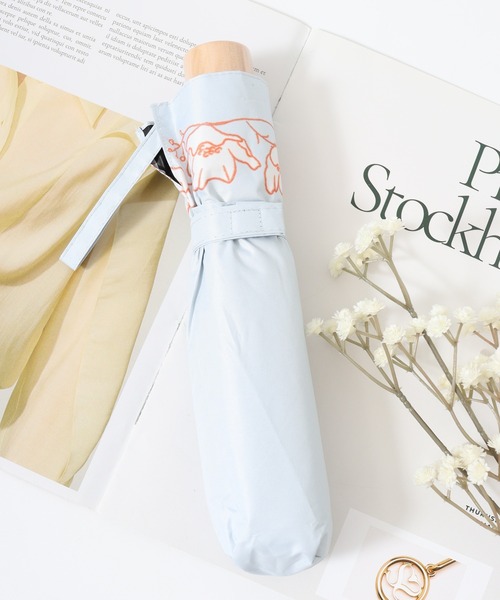 FUNALIVE（ファンアライブ）の「柄×柄晴雨兼用折りたたみ日傘（折りたたみ傘・メンズ・グリーン系/ブラック系1/オレンジ/ブラック系/ブルー系/グリーン系1/ブルー/ホワイト系3/ブラック系2/アイボリー/ライトブルー/ブラック/ホワイト系/ホワイト系1/ホワイト系2/ホワイト系4/ブラック系3/ホワイト系6/ネイビー/ホワイト系5/ブラック系4/グレー/サックスブルー/ブラック系5・F）」の21枚目の写真