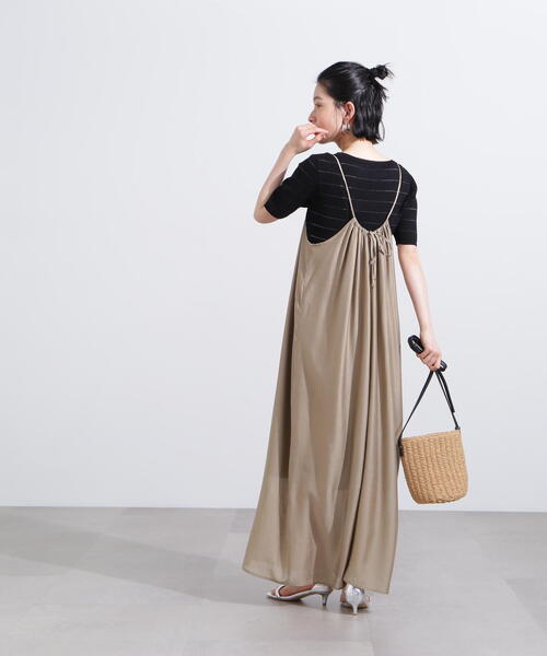 N.（N. Natural Beauty Basic）（エヌエヌナチュラルビューティーベーシック）の「シアーボーダーリブニット（ニット/セーター・レディース・オフホワイト/ブラック/グリーン・MEDIUM）」の15枚目の写真