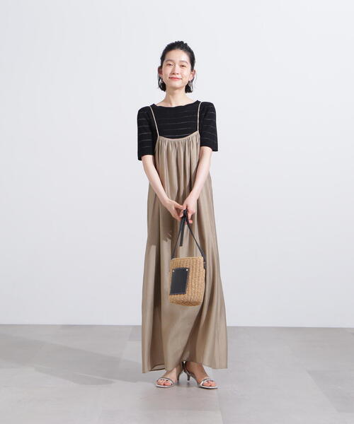 N.（N. Natural Beauty Basic）（エヌエヌナチュラルビューティーベーシック）の「シアーボーダーリブニット（ニット/セーター・レディース・オフホワイト/ブラック/グリーン・MEDIUM）」の16枚目の写真