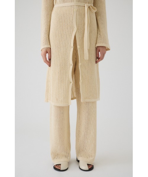 RIM.ARK（リムアーク）の「Summer knit relax PT サマーニットリラックスパンツ（スラックス・レディース・アイボリー/ブラック/マルチ・38/36）」の12枚目の写真