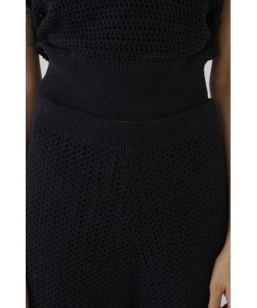 RIM.ARK（リムアーク）の「Summer knit relax PT サマーニットリラックスパンツ（スラックス・レディース・アイボリー/ブラック/マルチ・38/36）」の19枚目の写真