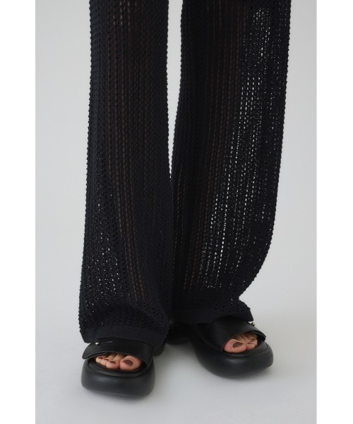 RIM.ARK（リムアーク）の「Summer knit relax PT サマーニットリラックスパンツ（スラックス・レディース・アイボリー/ブラック/マルチ・38/36）」の21枚目の写真