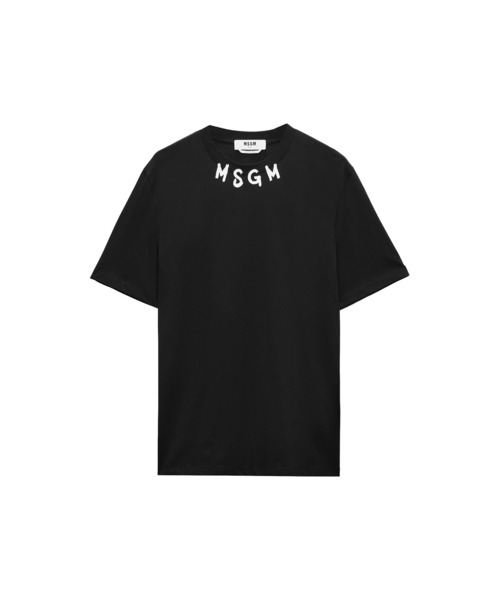 セール】【Basic Color】MSGM NEWブラッシュストロークロゴT