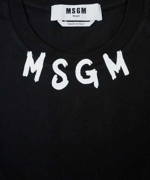 [新品] MSGM レディース ブラシストロークロゴ スウェット XS ブラック maido-selection_221-011