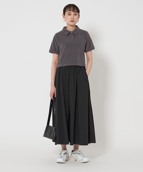 green label relaxing（グリーンレーベルリラクシング）の「ドライパイル ポロシャツ（ポロシャツ・レディース・ネイビー/ダークグレー/オフホワイト・FREE）」の11枚目の写真