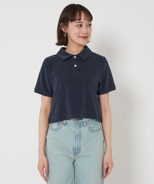 green label relaxing（グリーンレーベルリラクシング）の「ドライパイル ポロシャツ（ポロシャツ・レディース・ネイビー/ダークグレー/オフホワイト・FREE）」の13枚目の写真