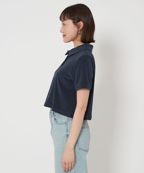 green label relaxing（グリーンレーベルリラクシング）の「ドライパイル ポロシャツ（ポロシャツ・レディース・ネイビー/ダークグレー/オフホワイト・FREE）」の16枚目の写真